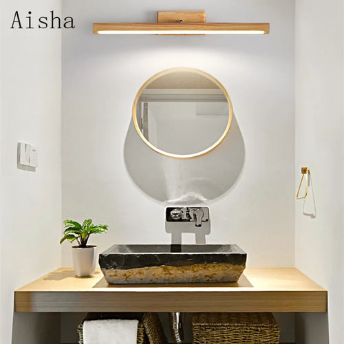 applique murale led nordique en bois pour éclairage créatif intérieur