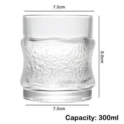 Verres whisky relief fond épais style élégant bar