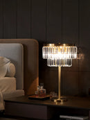 Moderne Design-Schreibtischlampe aus Kupfer und Kristall Luxus