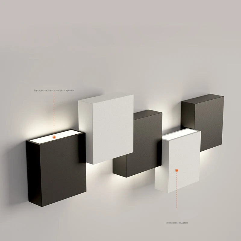 Applique murale de chevet de chambre à coucher minimaliste moderne - vue 6 sur 9