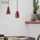 suspension nordique en bois de noyer pour intérieur élégant