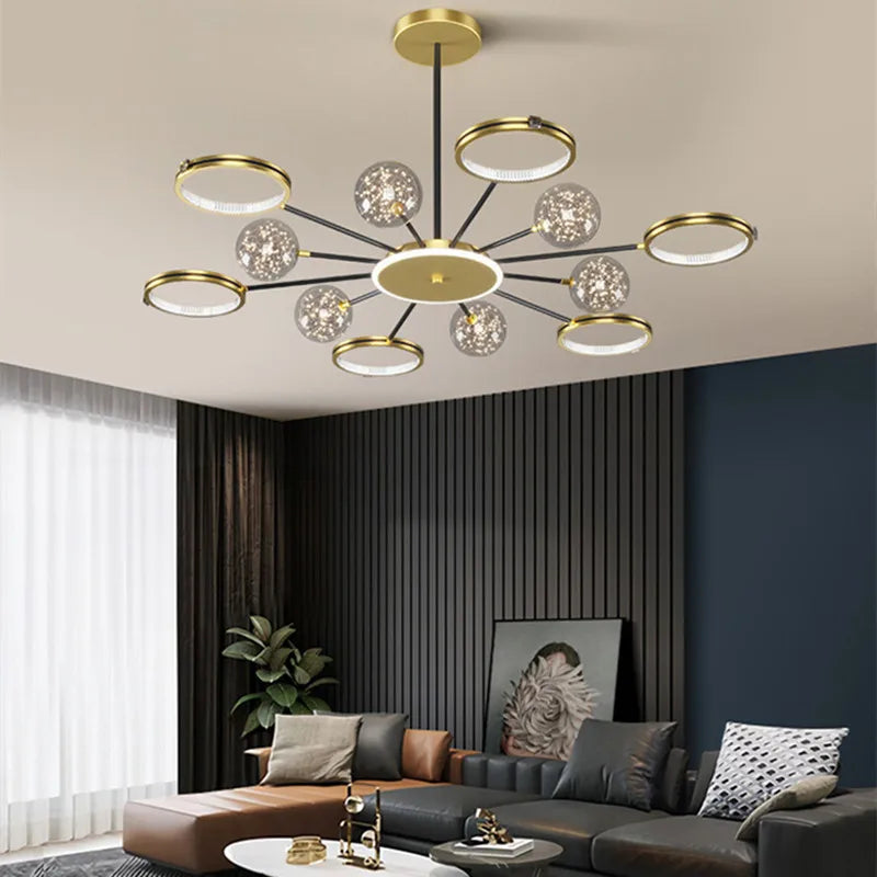 lustre moderne à gradation pour éclairage intérieur élégant - vue 5 sur 23