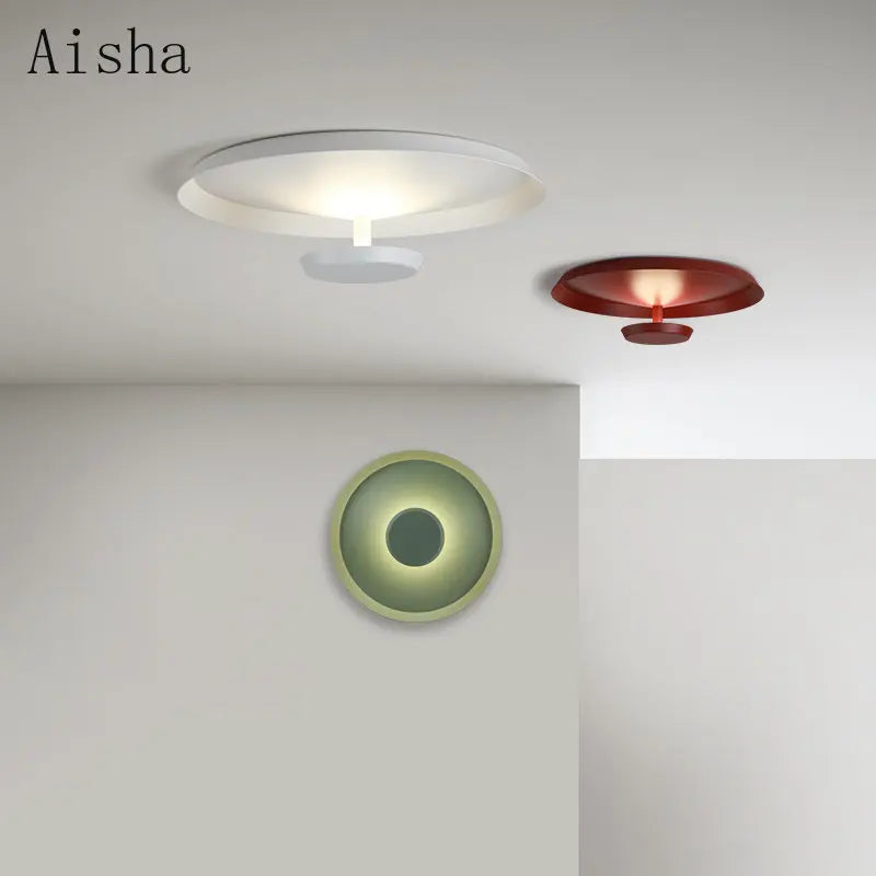 plafonnier led circulaire design créatif pour décoration maison - vue 3 sur 9