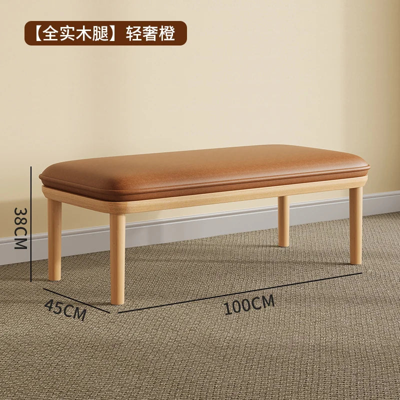 tabouret en velours moderne nordique pouf unique et peu encombrant - vue 23 sur 24