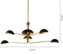 lustre rétro en cuivre lampe créative à bras long design industriel