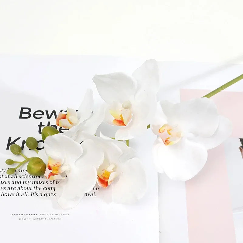 fleurs artificielles phalaenopsis réalistes pour décorations variées