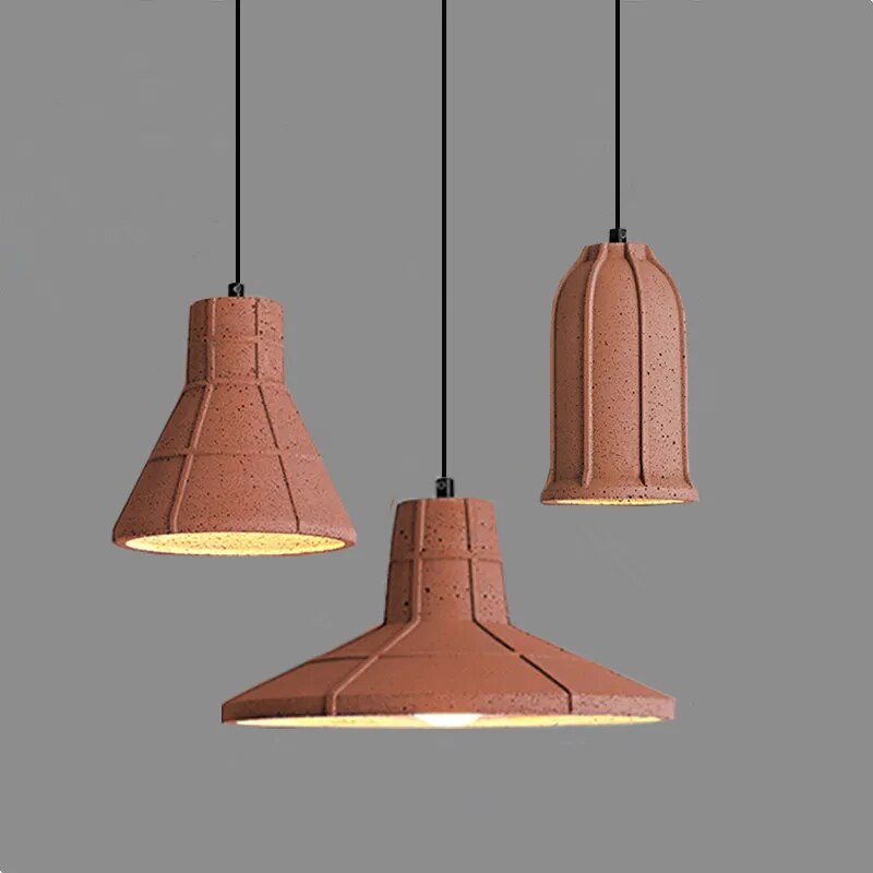 Suspension industrielle créative orange