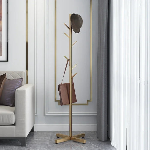 Multifunctional Floor Coat Rack, Hat Hanger, Tree Style, Freestanding Handbag Organizer, Luxury Storage Stand, 7 Hooks - vue 8 sur 28