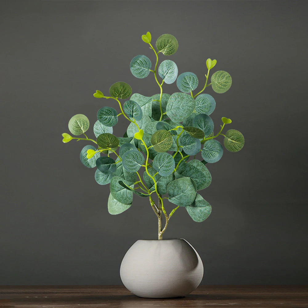 plantes d'eucalyptus artificielles pour décoration intérieure et extérieure - vue 5 sur 9