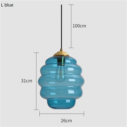 Moderne Pendelleuchte aus nordischem Glas mit Kugelschirm - vue 13 sur 15