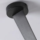 Kronleuchter LED Design Minimalistisch aus Leder und Glas für Dekoration