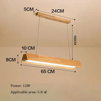 Lustre de bureau en rondins