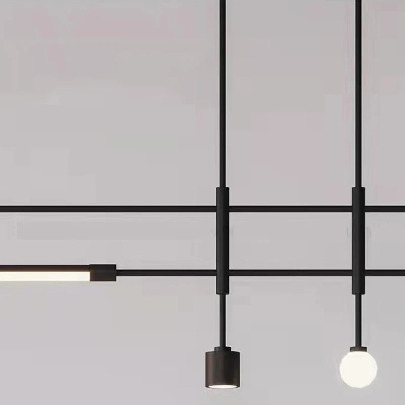 lustre minimaliste réglable en hauteur pour divers espaces - vue 7 sur 14