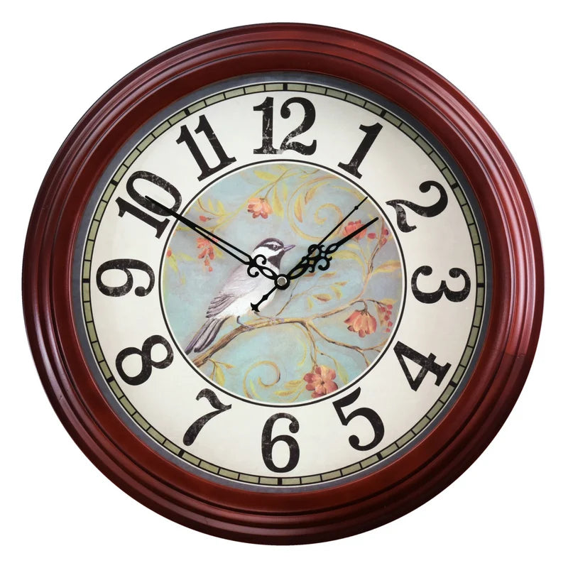 horloge murale silencieuse personnalisable en bois moderne rétro - vue 16 sur 25