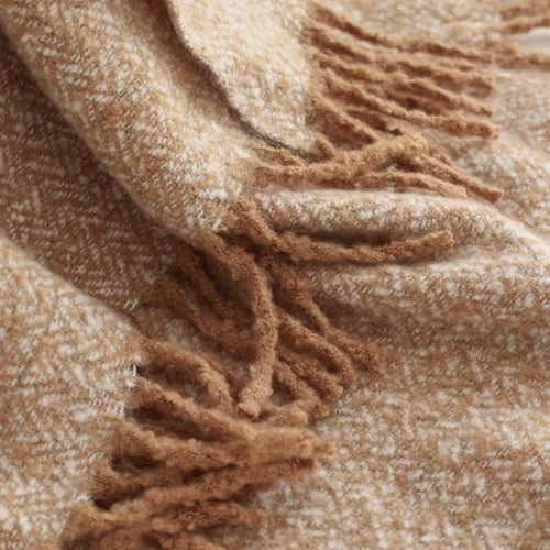 plaid tricot style americain couverture châle salon lit - vue 5 sur 6