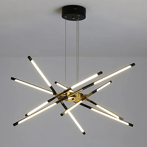 Lustre Nordique LED Lampe pour La Maison Salon Salle À Manger Cuisine Chambre Moderne Noir Or Loft Villa Luminaire Suspendu