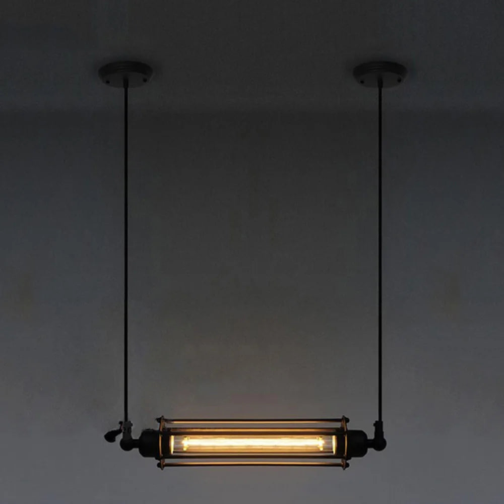 lampe suspendue industrielle rétro pour loft café restaurant avec luminaires réglables - vue 5 sur 7