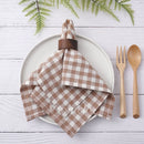 Serviette de table coton vichy style champetre 42x42
