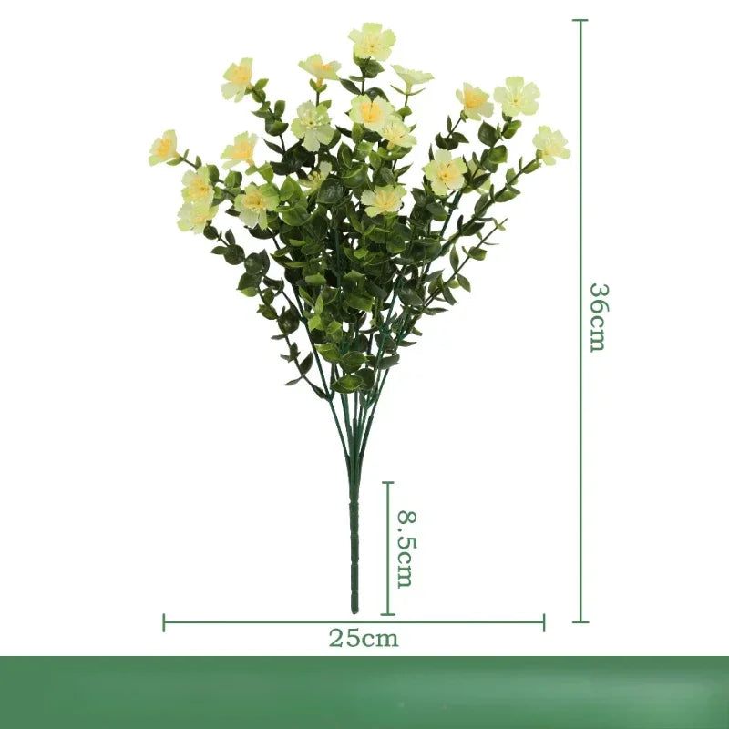 lot de 3 bouquets d eucalyptus artificiels en soie décoration intérieure - vue 20 sur 24