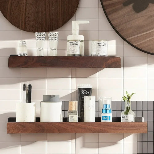 étagère murale en bois massif pour rangement pratique sans perforation
