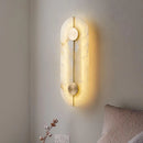 applique murale led design nordique moderne en marbre et cuivre doré