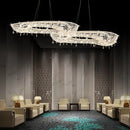 lustre en cristal transparent au design créatif et élégant
