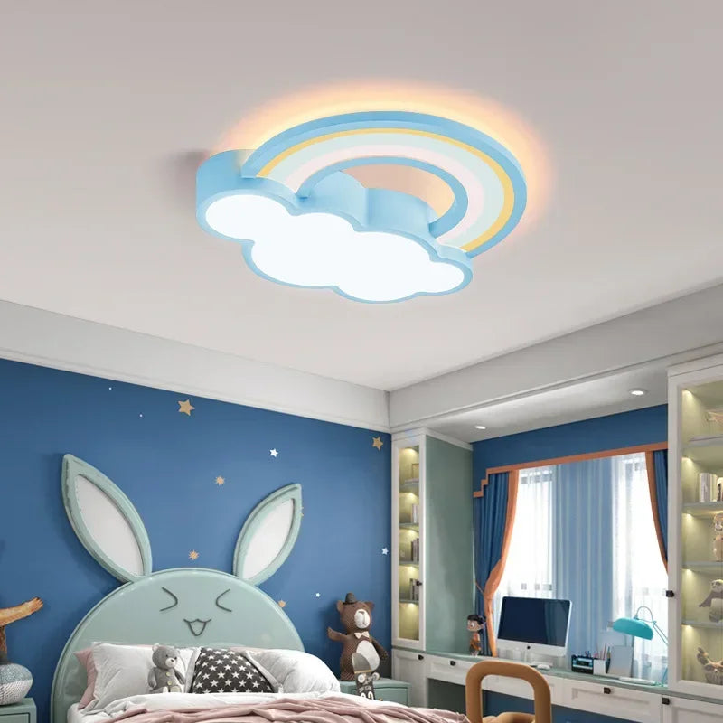 plafonnier moderne led en forme de nuage arc-en-ciel nordique - vue 4 sur 9