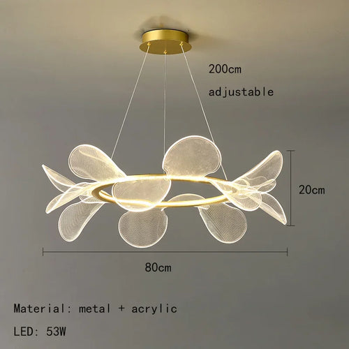 Luxuriöser LED-Kronleuchter aus Acryl in Blumenform - vue 9 sur 10