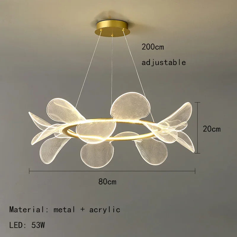 Luxuriöser LED-Kronleuchter aus Acryl in Blumenform - vue 8 sur 10