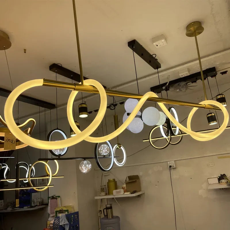 lustre design nordique à led intensité variable pour intérieur - vue 7 sur 25