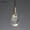 suspension led en cristal luxe légère pour décoration intérieure