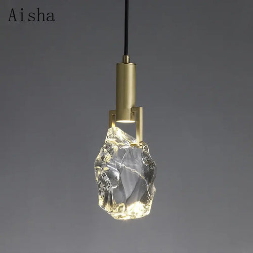 suspension en cristal led élégante pour décoration intérieure moderne