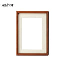 Solid Wood Round Corner Picture Frame, Walnut and Golden Sandalwood, Minimalist Design, Tabletop, Home Decor