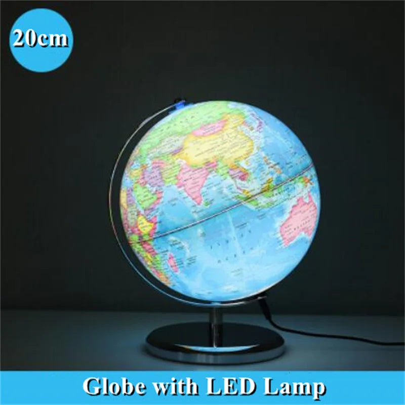 globe terrestre anglais lumineux avec impression HD et rotation 360 degrés - vue 6 sur 6