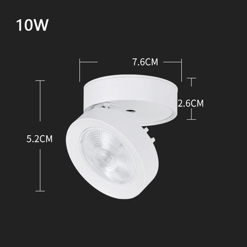 Faltbarer LED-Einbauspot aus Aluminium für Zuhause oder Büro - vue 10 sur 12