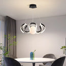 lampes suspendues nordiques style loft avec ampoules lune led