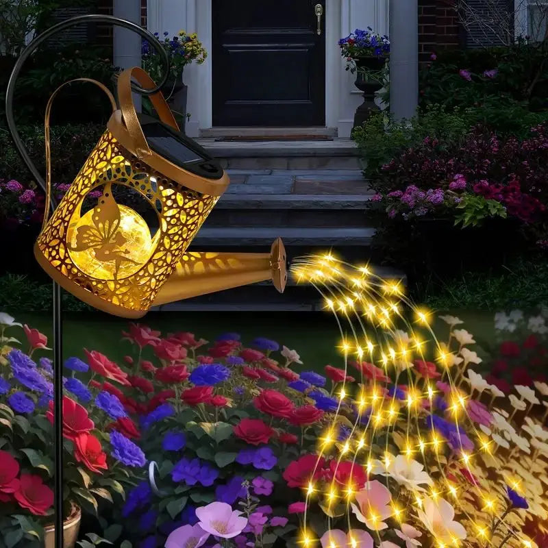 arrosoir solaire en métal pour décoration extérieure de jardin - vue 2 sur 10