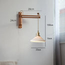 LED-Wandleuchte Retro Japanisch Teleskopisch aus Messing und Glas
