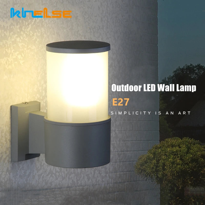 12W Outdoor Glass Tube LED Wall Lamp E27 Waterproof Single Double Head Up&Down Lighting Porch Light Garden Exterior Wall Sconce - vue 3 sur 14