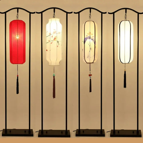 Retro-Zen-Stehleuchte im chinesischen Stil für moderne Wohnräume - vue 2 sur 12
