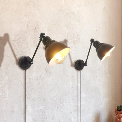 Vintage-Wandleuchte mit Kipparm und einstellbarer Dimmung für Innenbeleuchtung - vue 7 sur 6