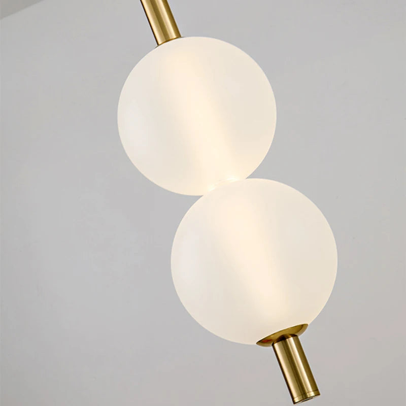 lustre nordique en verre et métal pour diverses utilisations avec cordon réglable - vue 6 sur 7