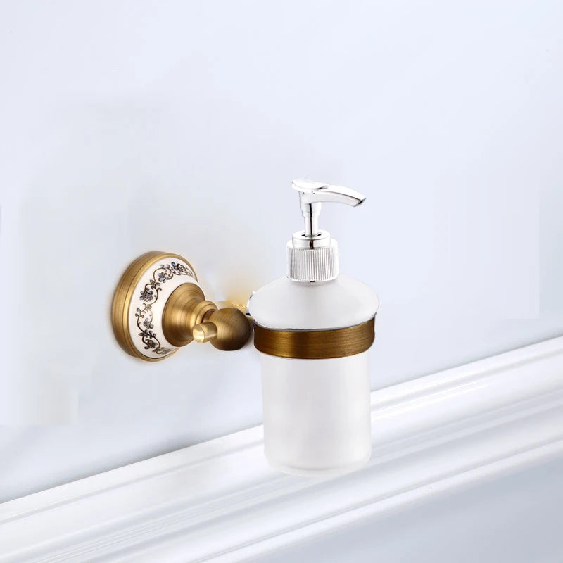 ensembles daccessoires en laiton massif pour salle de bain rétro - vue 19 sur 20
