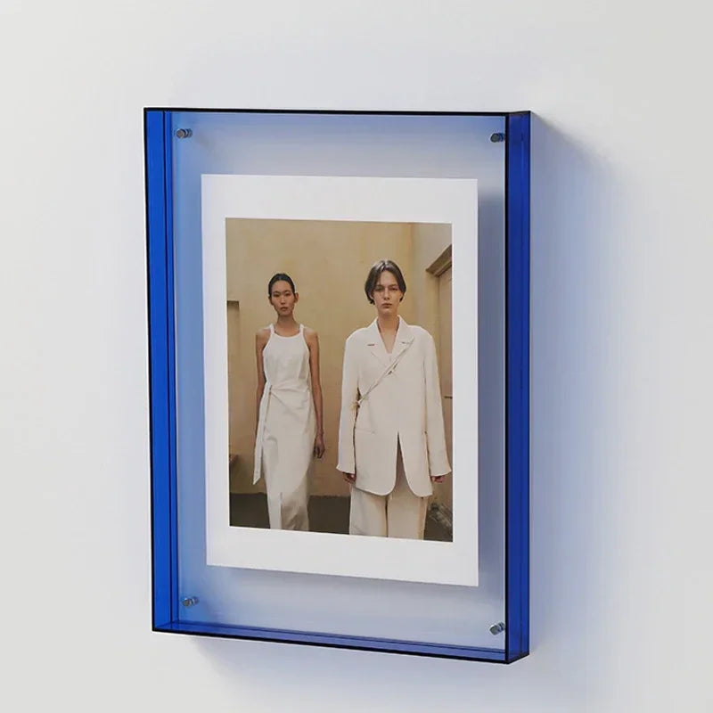 cadre photo acrylique style ins décoration murale table transparente - vue 8 sur 14