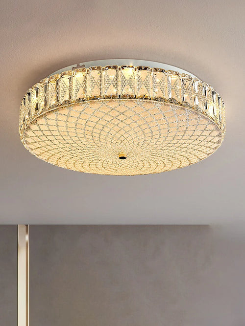 Moderne LED-Deckenleuchte aus Kristall in luxuriöser Qualität - vue 3 sur 9