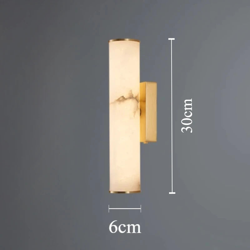 applique murale en marbre naturel avec éclairage moderne décoratif