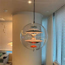 Kugelförmige Pendelleuchte Chrom Acryl Ästhetik Bar Café
