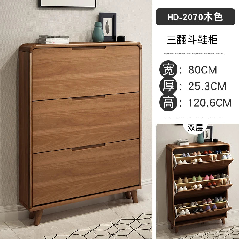 meuble à chaussures en bois design moderne gain de place luxe - vue 21 sur 22