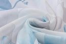 Voilage motif feuilles et fleurs style champetre salon