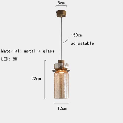 suspension créative en verre pour éclairage intérieur réglable - vue 12 sur 12